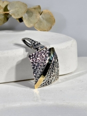 Серебряный кулон Yaffo с золотом