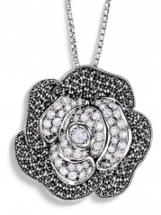 Кулон на цепи ALEXANDRE VASSILIEV с фианитом и марказитами Swarovski